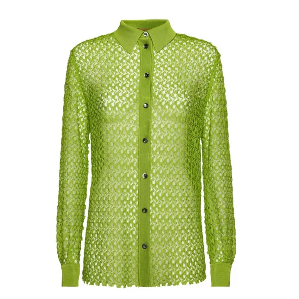 MISSONI Button down Long sleeve shirt - GREEN- size 40